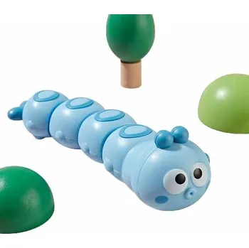 Hračka pro nejmenší Natahovací housenka modrá – CAB Toys