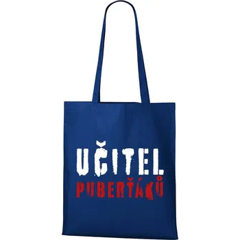 Nákupní taška DOBRÝ TRIKO Bavlněná taška s potiskem Učitel puberťáků Barva: Královsky modrá