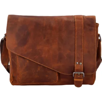 Pánská kožená taška přes rameno světle hnědá - Greenwood Castler hnědá