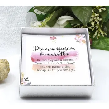 Náramek Pro kamarádku 1 - Krabička s věnováním (Krabička s věnováním (prodáváme pouze k zakoupenému šperku))