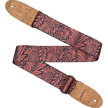 CASCHA CGS-VC7 Guitar Strap Vegan Cork Rose Jungle