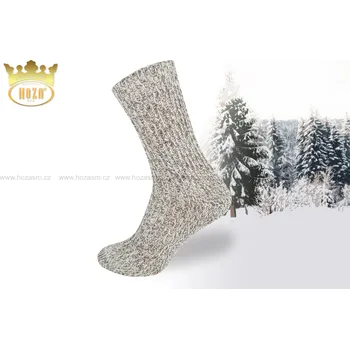 Pánské ponožky Zimní ponožky HOZA Lída - melír mix od 129kč - H006 Barva: tmavá šedá melír, Velikost: 24-25