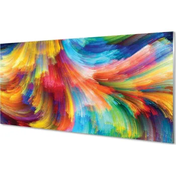 Obraz Obraz na skle Nepravidelné barevné proužky fraktály 120x60 cm 2 Přívěsky