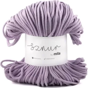 Příze Bavlněná šňůra MILA 5mm - levandulová (Délka šňůry: 100 m)