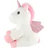 usínáček Teddies Snílek jednorožec s křídly 38 cm bílý/růžový
