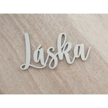 Dřevěný nápis LÁSKA - 7 cm