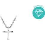 JVD Dámský stříbrný briliantový přívěsek křížekBRILIANT SVLP0916XH8BI00