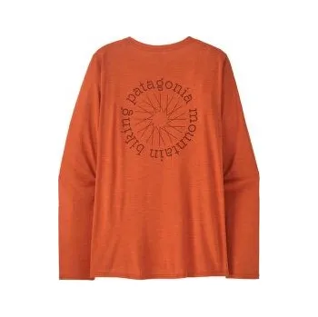 Dámské tričko Patagonia Cap Cool Daily Graphic Shirt Lands Long Sleeve Women Spoke Stencil: Redtail Rust X-Dye oranžová S