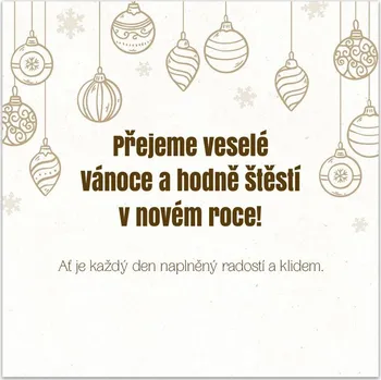 Vánoční dekorace Novoročenka, baňky, 12 x 12 cm, sada 5 ks