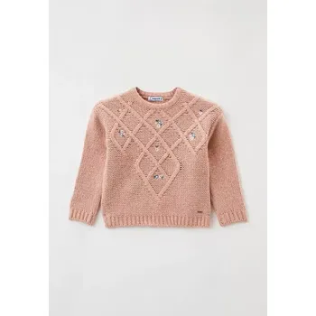 Chlapecký svetr Dívčí pletený svetr Mayoral 4302-78 Růžový
