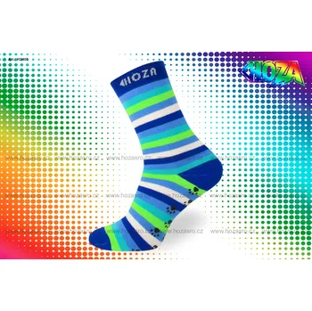 Dámské ponožky Dámské ponožky HOZA THERMO Froté - ABS ťapky ,od 129kč - H2405 Barva: modrá bílá, Velikost: 35-38