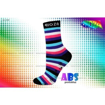 Dětské ponožky HOZA THERMO Froté - ABS ťapky - H7007 Barva: černá růžová, Velikost: 19-22