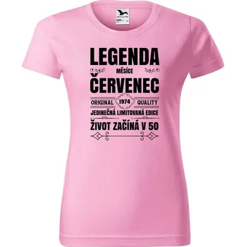 DOBRÝ TRIKO Dámské tričko s potiskem Zrození legendy měsíce Barva: Růžová, Velikost: L