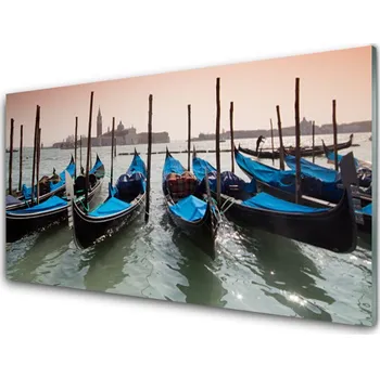 Obraz Obraz na skle Loďka Voda Architektura 125x50 cm 4 Přívěsky