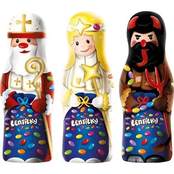 Čokoláda Orion Lentilky Mikuláš, čert, anděl mix motivů 50 g