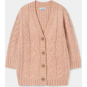 Dívčí svetr Dívčí svetr s copánky Mayoral 4310-94 růžový velikost 128