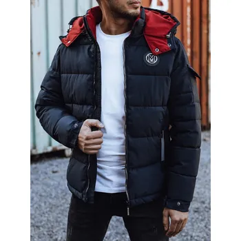 Pánský zimní kabát Pánská bunda prošívaná TX4928 Barva: Tmavě Modrá, Velikost: M