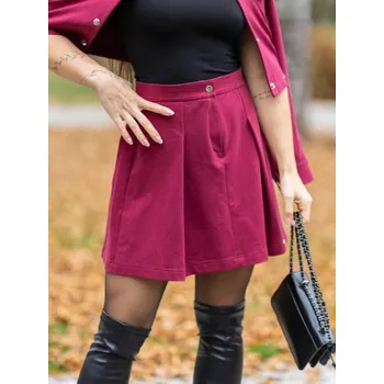 Dámská sukně Elegantní burgundy VSB LISA áčková sukně, VELIKOST L
