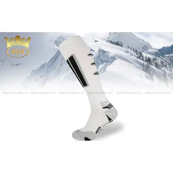 Pánské ponožky Podkolenky HOZA thermo light - H4000 Barva: bílá černá, Velikost: 43-46