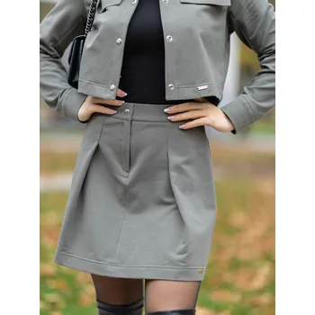 Dámská sukně Olivová áčková krátká VSB LISA sukně, VELIKOST L