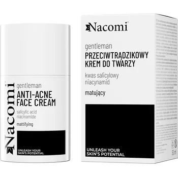 Pleťový krém Nacomi Gentleman - Anti-Acne krém s kyselinou salicylovou, 50 ml