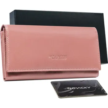 Peněženka Dlouhá dámská peněženka s klopou na patentku Barva: Růžová