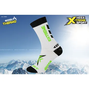 Pánské ponožky HOZA Extreme Thermo - funkční ponožky - H3407 Barva: bílá fosfor, Velikost: 39-42