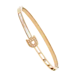 JVD Dámský pevný ocelový rose gold náramek se zirkony JGB15R