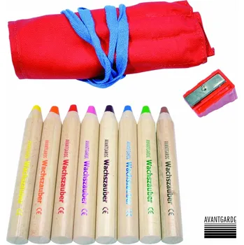 avantgarde 17200 - XXL Voskovka ve dřevě v sadě 8 barev s ořezávátkem v plátěném obalu