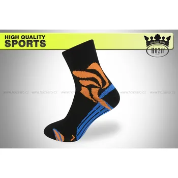 Pánské ponožky Hoza Kotníčkové funkční sportovní ponožky - pouze vel.: 35-38 od 39kč - H3020 Barva: černá oranžová, Velikost: 35-38
