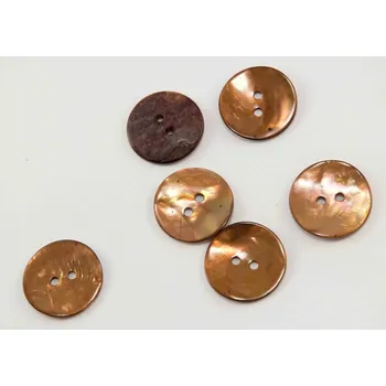 Knoflík Perleťový knoflík barvený - odstíny karamelově hnědé - průměr 2,3 cm
