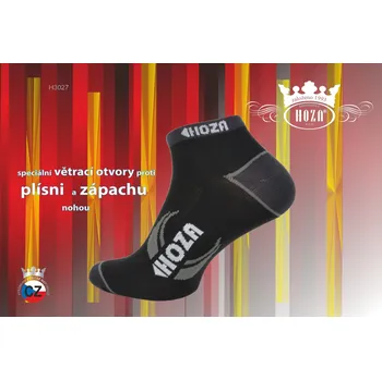 Dámské ponožky Hoza H3027-kotníčkové proti plísni a zápachu od 99kč - H3027 Barva: černo-bílá, Velikost: 35-38