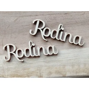 Dřevěný nápis RODINA - 6,5 x 2 cm