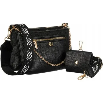 Kabelka Dvoudílná dámská messenger taška s peněženkou 2v1 Barva: Černá