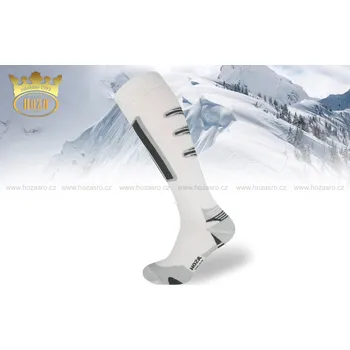Pánské ponožky Podkolenky HOZA thermo light - H4000 Barva: bílá šedá, Velikost: 43-46