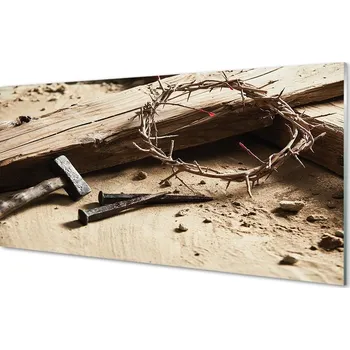 Obraz Obraz na skle Kříže pro trny kladivo 100x50 cm 2 Přívěsky
