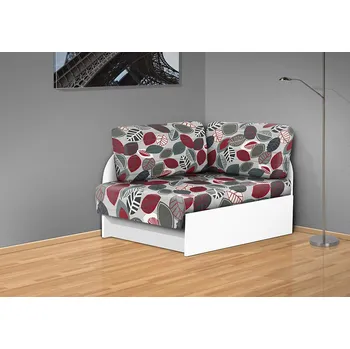 Pohovka Nabytekmorava Rozkládací křesílko Adam barva lamina: Bílá 113, Čalounění: Mega 015 bordo