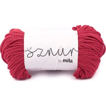 Příze Bavlněná šňůra MILA 5mm - červená (Délka šňůry: 100m)