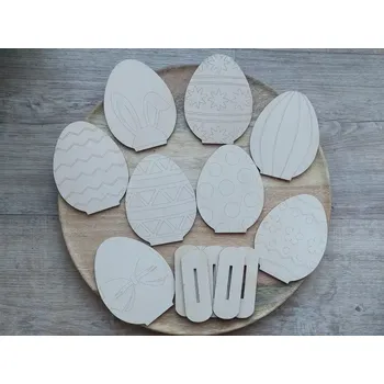 Velikonoční dekorace Velikonoční vajíčka k dotvoření - 8 kusů