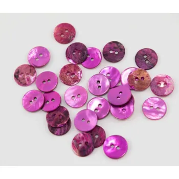 Knoflík Perleťový knoflík barvený - odstíny tmavší růžové - průměr 1,2 cm