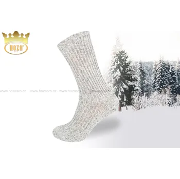 Pánské ponožky Zimní ponožky HOZA Lída - melír mix od 129kč - H006 Barva: bílá melír, Velikost: 24-25