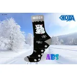 Dětské ponožky HOZA THERMO Froté - ABS medvídek - H7009 Barva: černá, Velikost: 27-30