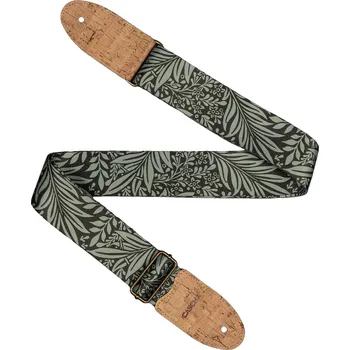Příslušenství pro strunný nástroj CASCHA CGS-VC8 Guitar Strap Vegan Cork Olive Jungle