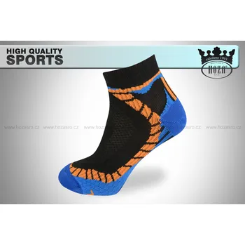 Dámské ponožky Hoza Kotníčkové funkční sportovní ponožky - H3016 Barva: černá modrá, Velikost: 35-38