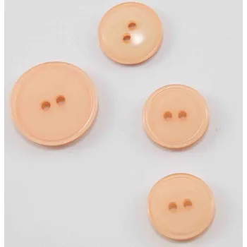 Knoflík Dírkový knoflík - světlá meruňková - průměr 1,5 cm