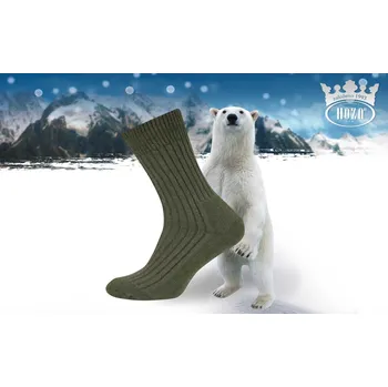 Pánské ponožky Hoza H020-A 1 pár vojenská zelená 28-29