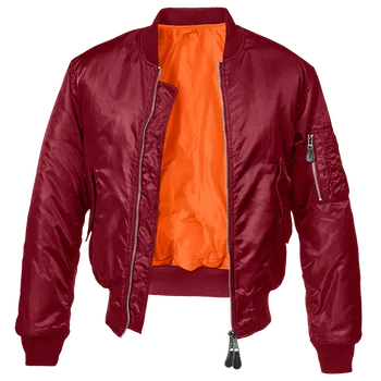 Pánské oblečení Bunda MA1 Bomber Jacket bordová M