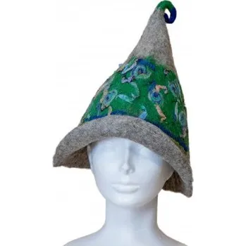 EVEI Klobouk do sauny plstěný "Páv", 100 % vlna
