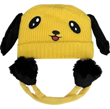 Čepice Dětská čepice s pohyblivýma ušima Barva: Žlutá