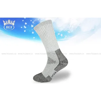 Dámské ponožky HOZA Thermo froté vysoce hřejivé ponožky od 129kč - H3408 Barva: šedá, Velikost: 26-27